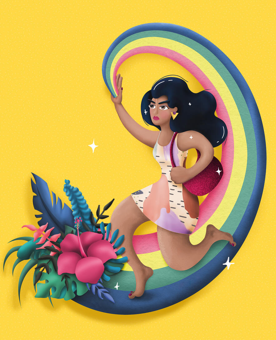 Tolerancia cero Ilustración de Soy Rio sobre el empoderamiento para campaña de igualdad de género