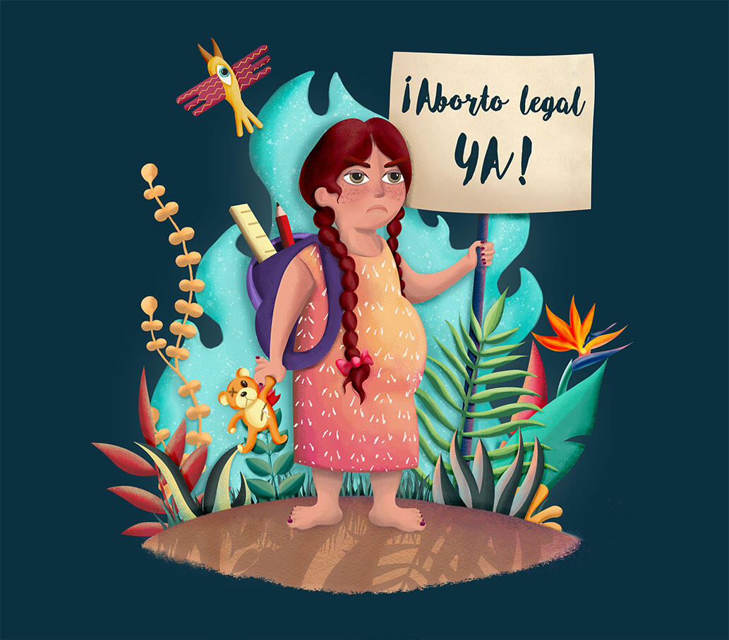 Ilustración de Soy Rio sobre legalización del aborto para campaña de igualdad de género