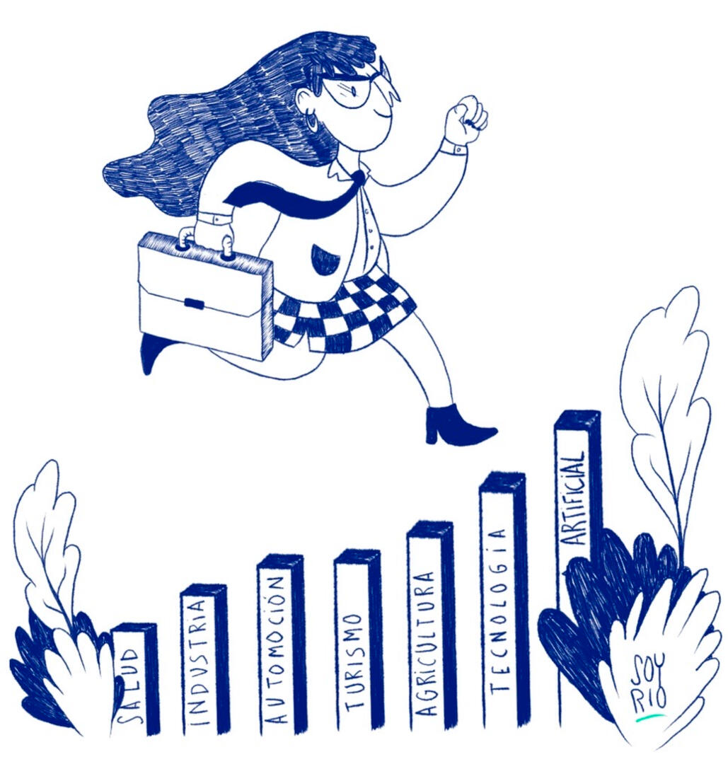 Financiación por Industria Soy Rio Ilustración para Atogu financiación por industria