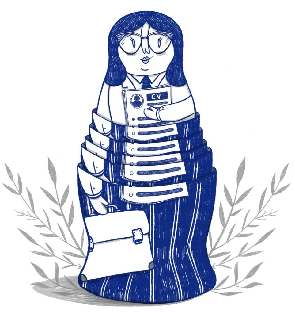 Matrioska Soy Rio Ilustración para Atogu Matrioska empresaria